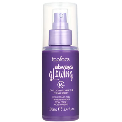اسپری تثبیت کننده آرایش صورت تاپ‌ فیس مدل GLOWING حجم 100 میلی لیتر